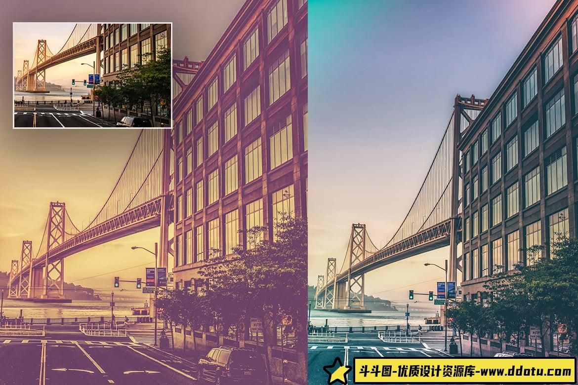 复古哑光电影风格LR预设：胶片褪色效果 - 斗斗图