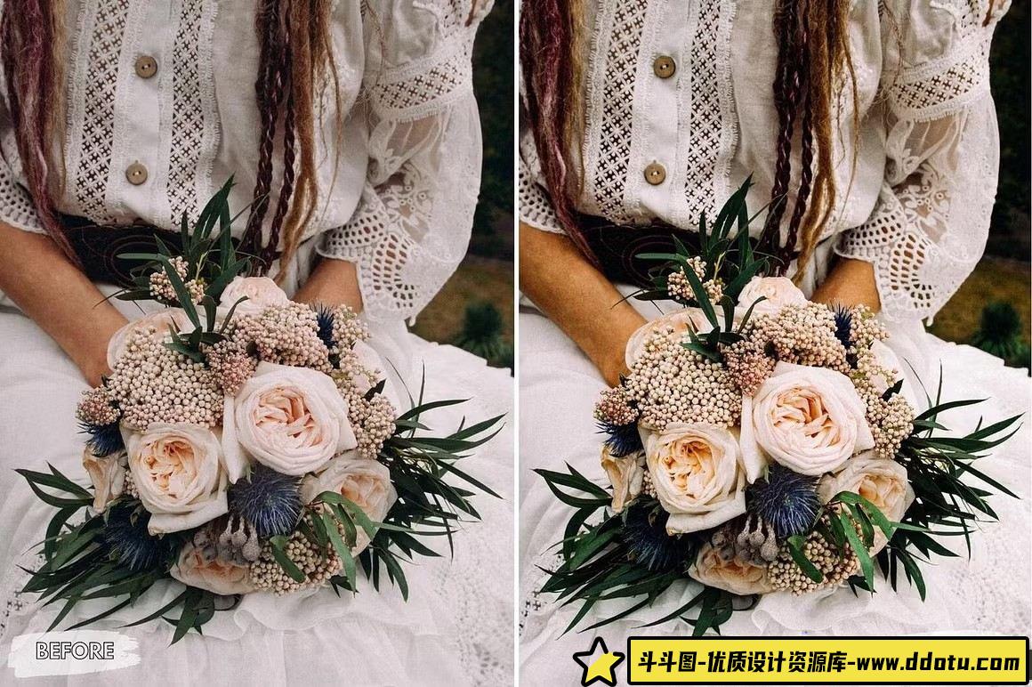 婚礼LR预设波西米亚婚礼人像LR预设 Presets Lightroom Mobile Boho Lovers - 斗斗图