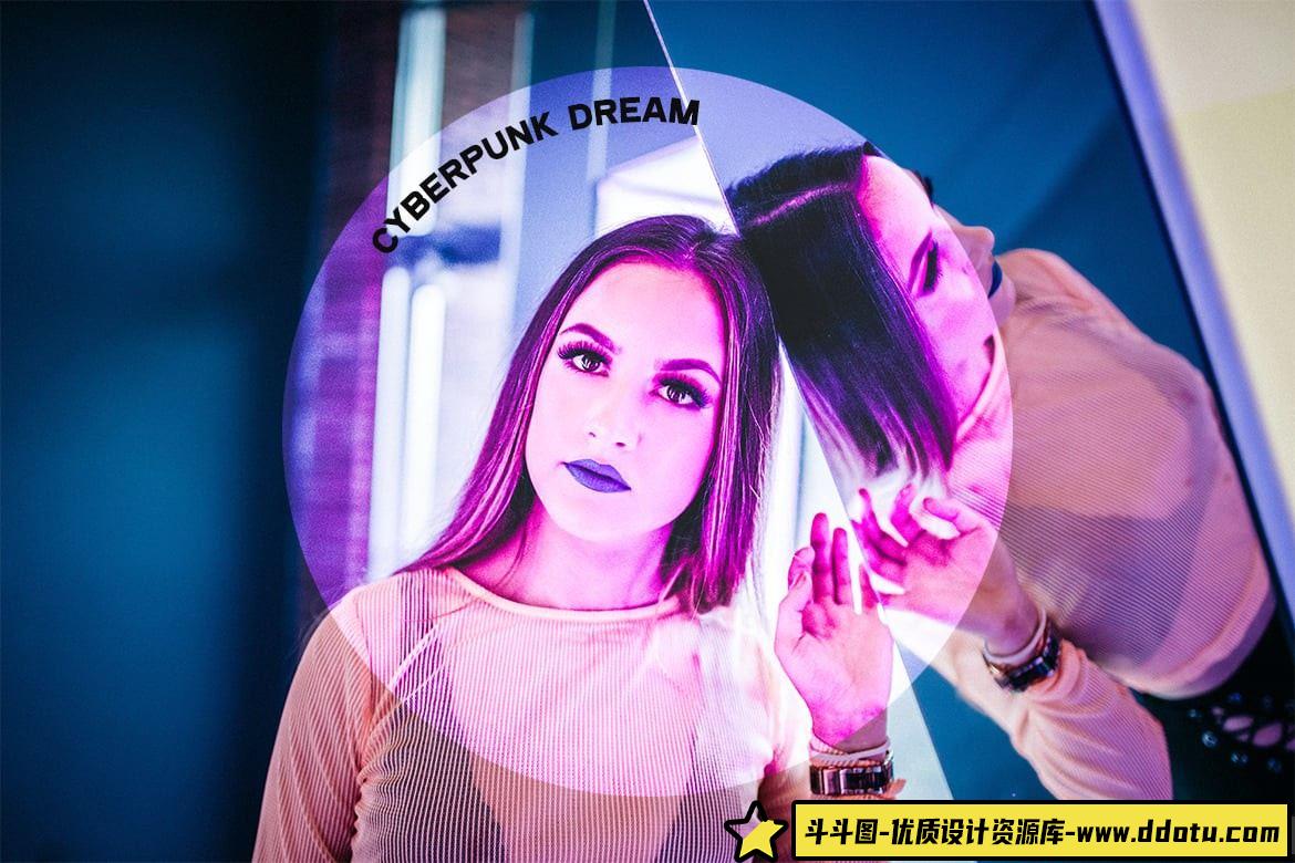 10000+lr预设霓虹灯电影风光lr预设 Cinematic Neon Presets for Lightroom Classic - 斗斗图