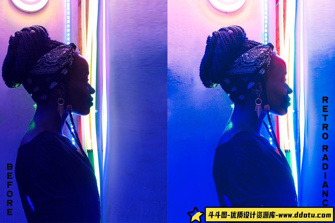 10000+lr预设霓虹灯电影风光lr预设 Cinematic Neon Presets for Lightroom Classic - 斗斗图