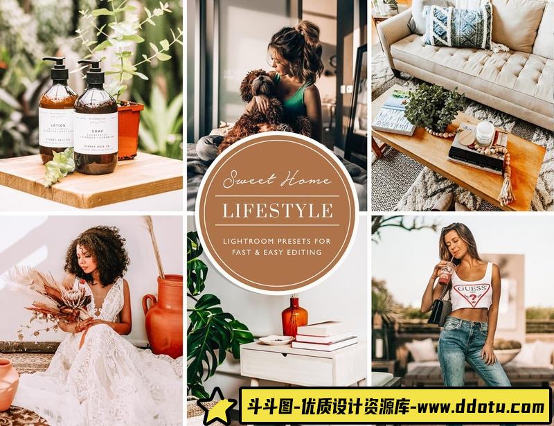 人像LR预设博客家庭人像预设与手机预设lr预设ps滤镜pr调色lightroom人像lut插件-斗斗图