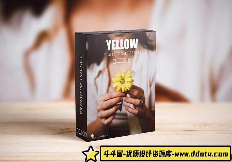 人像LR预设自然黄色调电影人像预设滤镜lr预设ps滤镜pr调色lightroom人像lut插件-斗斗图