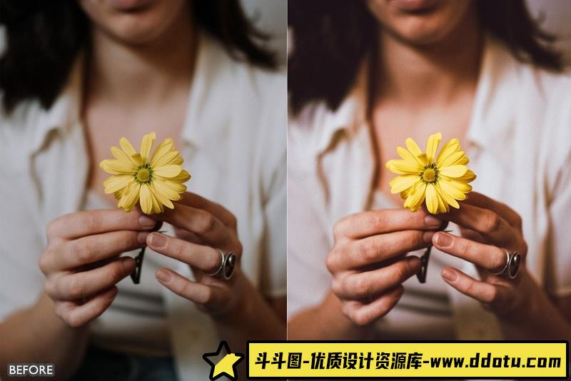 人像LR预设自然黄色调电影人像预设滤镜lr预设ps滤镜pr调色lightroom人像lut插件