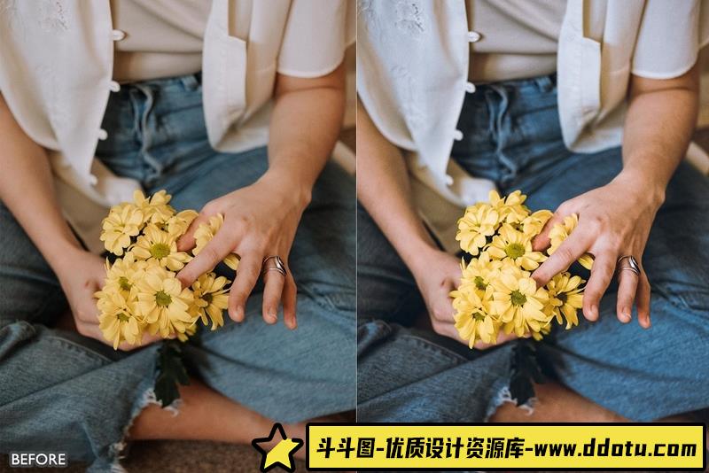 人像LR预设自然黄色调电影人像预设滤镜lr预设ps滤镜pr调色lightroom人像lut插件