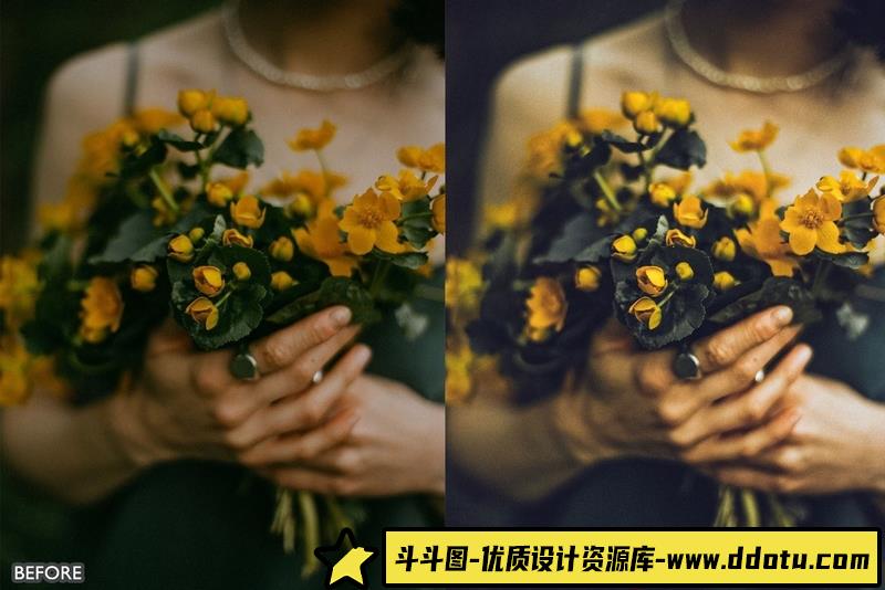 人像LR预设自然黄色调电影人像预设滤镜lr预设ps滤镜pr调色lightroom人像lut插件