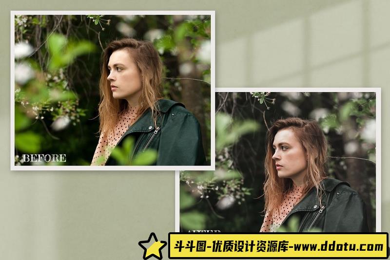 人像LR预设自然明亮纯净人像胶片预设及滤镜lr预设ps滤镜pr调色lightroom人像lut插件