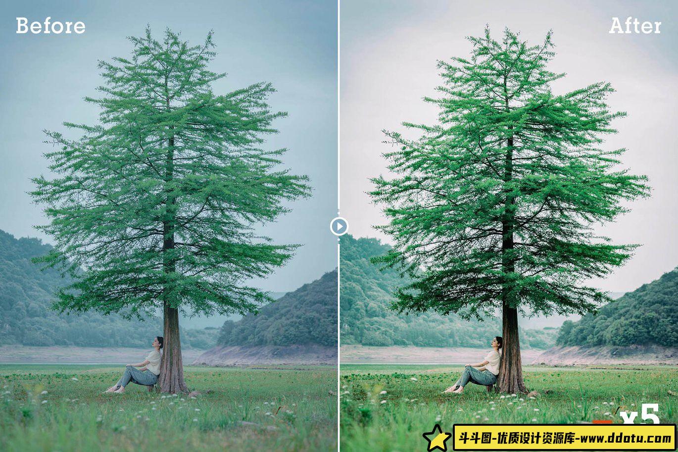 明亮哑光电影风格人像LR预设合集