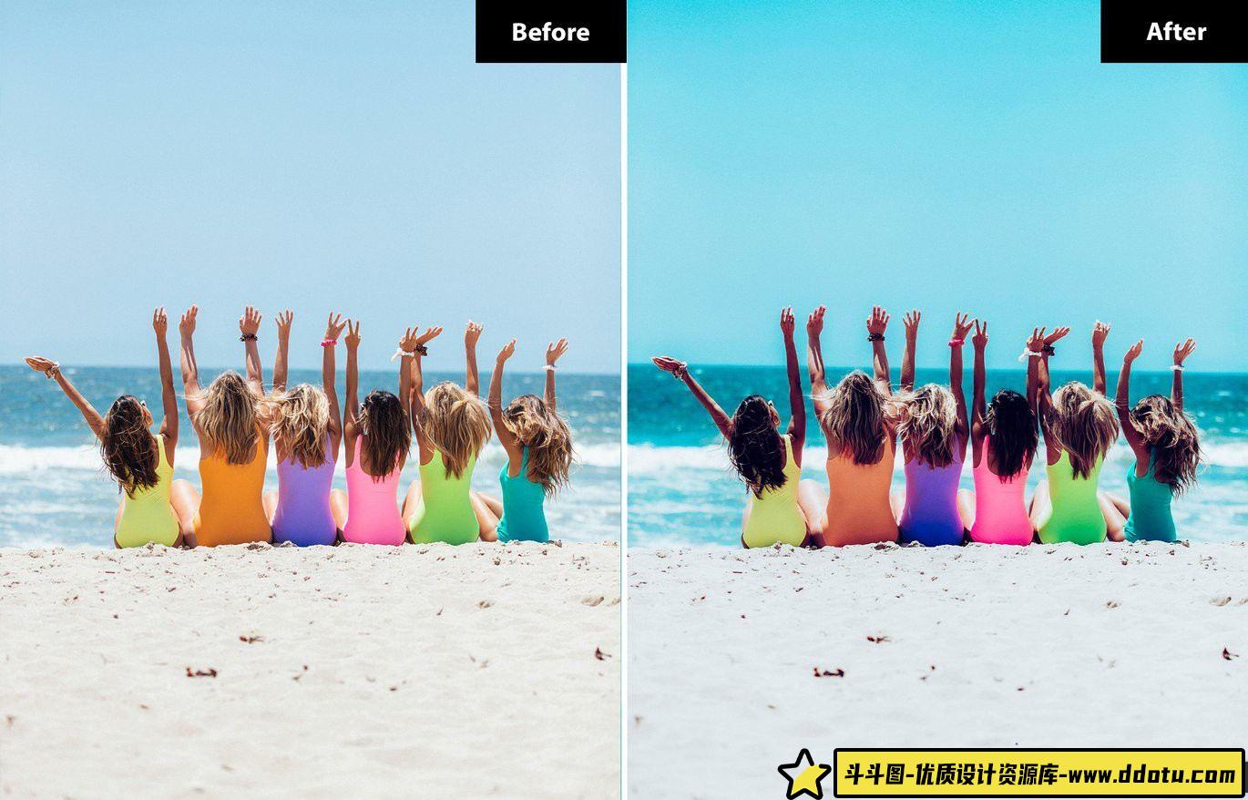 夏季复古人像LR预设,轻松打造经典风格