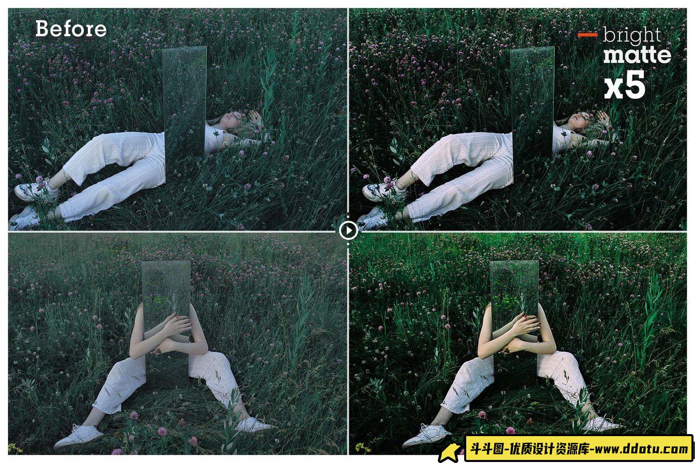 明亮哑光电影风格人像LR预设与动作合集